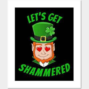 Funny Saint Patricks Day Leprechaun love and Beer Drinking Posters and Art